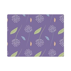 Seamless Pattern Floral Background Violet Background One Side Premium Plush Fleece Blanket (mini) by artworkshop