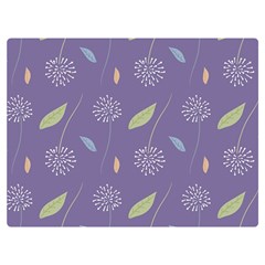 Seamless Pattern Floral Background Violet Background One Side Premium Plush Fleece Blanket (extra Small) by artworkshop