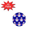 Seamless Repeat Repeating Pattern 1  Mini Buttons (10 pack)  Front