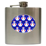 Seamless Repeat Repeating Pattern Hip Flask (6 oz) Front