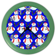 Seamless Repeat Repeating Pattern Color Wall Clock by artworkshop