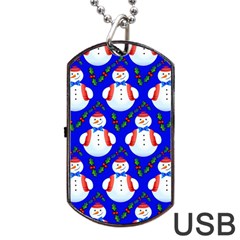 Seamless Repeat Repeating Pattern Dog Tag Usb Flash (two Sides) by artworkshop