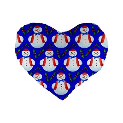 Seamless Repeat Repeating Pattern Standard 16  Premium Flano Heart Shape Cushions by artworkshop