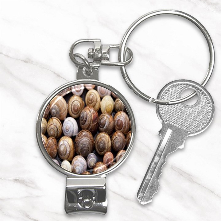 Snail Shells Pattern Arianta Arbustorum Nail Clippers Key Chain