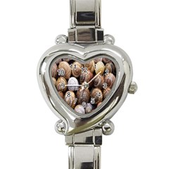 Snail Shells Pattern Arianta Arbustorum Heart Italian Charm Watch by artworkshop