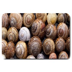 Snail Shells Pattern Arianta Arbustorum Large Doormat by artworkshop