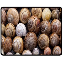 Snail Shells Pattern Arianta Arbustorum Fleece Blanket (medium) by artworkshop