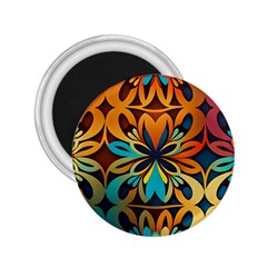 Orange, turquoise and blue pattern  2.25  Magnets