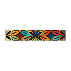 Orange, turquoise and blue pattern  Flano Scarf (Mini)