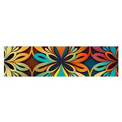 Orange, turquoise and blue pattern  Oblong Satin Scarf (16  x 60 )