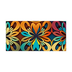 Orange, Turquoise And Blue Pattern  Yoga Headband by Sobalvarro