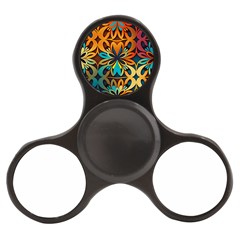 Orange, turquoise and blue pattern  Finger Spinner