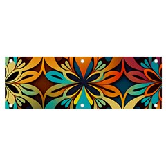 Orange, turquoise and blue pattern  Banner and Sign 6  x 2 