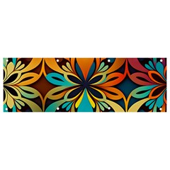 Orange, Turquoise And Blue Pattern  Banner And Sign 9  X 3  by Sobalvarro