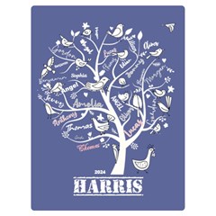 Personalized Family Tree Name Love - Two Sides Premium Plush Fleece Blanket (Extra Small)