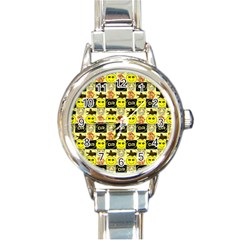 Smily Round Italian Charm Watch by Sparkle