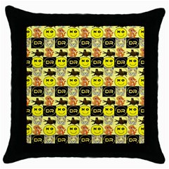 Smily Throw Pillow Case (Black)