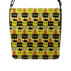 Smily Flap Closure Messenger Bag (L)