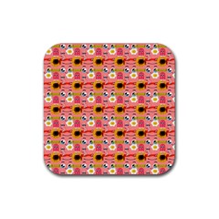 Egg Eyes Rubber Coaster (square) by Sparkle