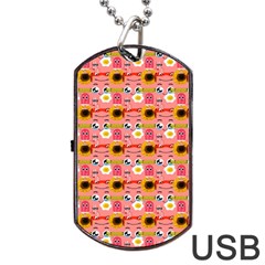 Egg Eyes Dog Tag Usb Flash (one Side) by Sparkle