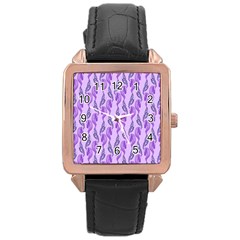 Unicorn Butterfly Rose Gold Leather Watch 