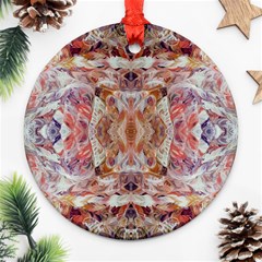 Marbled Confetti Ornament (round) by kaleidomarblingart