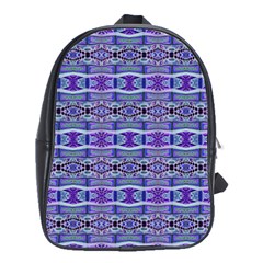 Vertical Striped Ornate Seamless Pattern School Bag (large)