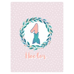 Personalized Name Mermaid Tail Birthday - Two Sides Premium Plush Fleece Blanket (Extra Small)