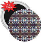 Multicolored Ornate Decorate Pattern 3  Magnets (10 pack)  Front