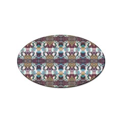 Multicolored Ornate Decorate Pattern Sticker (Oval)