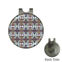 Multicolored Ornate Decorate Pattern Hat Clips With Golf Markers