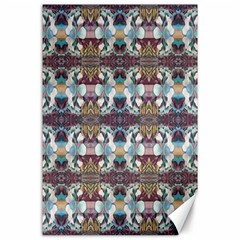 Multicolored Ornate Decorate Pattern Canvas 24  x 36 