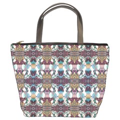 Multicolored Ornate Decorate Pattern Bucket Bag