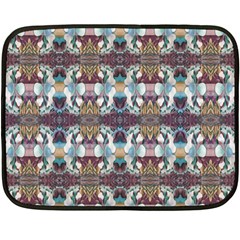 Multicolored Ornate Decorate Pattern One Side Fleece Blanket (mini)