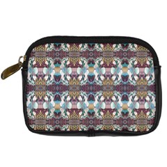 Multicolored Ornate Decorate Pattern Digital Camera Leather Case