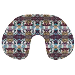 Multicolored Ornate Decorate Pattern Travel Neck Pillow