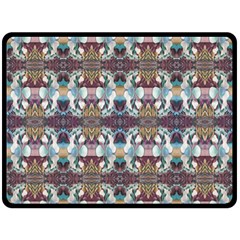 Multicolored Ornate Decorate Pattern Fleece Blanket (large)