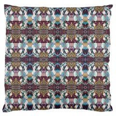 Multicolored Ornate Decorate Pattern Large Flano Cushion Case (One Side)