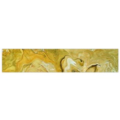 Kaleido Art Gold Small Flano Scarf by kaleidomarblingart