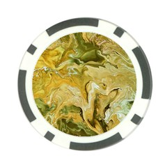 Kaleido Art Gold Poker Chip Card Guard by kaleidomarblingart