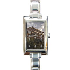 Buddhist Temple, Lavalleja, Uruguay Rectangle Italian Charm Watch