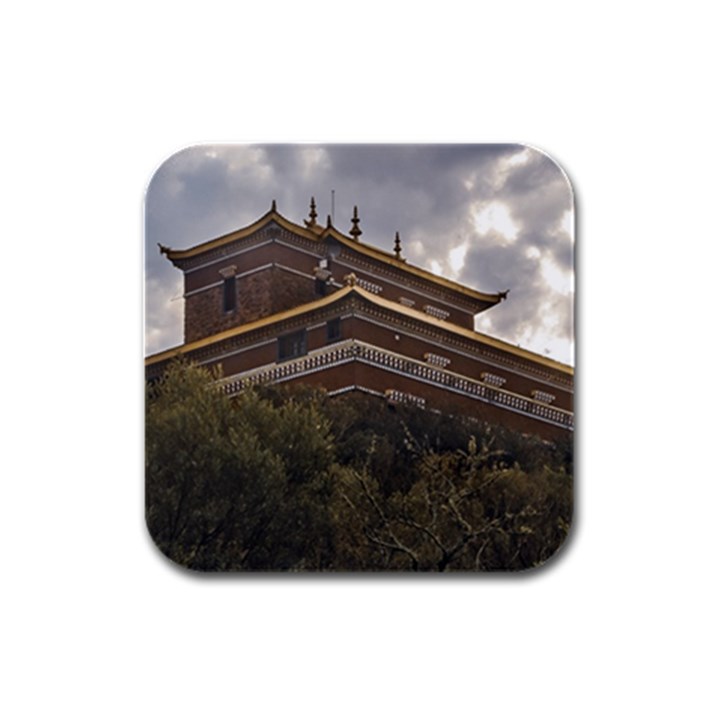 Buddhist Temple, Lavalleja, Uruguay Rubber Square Coaster (4 pack)