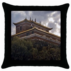 Buddhist Temple, Lavalleja, Uruguay Throw Pillow Case (Black)