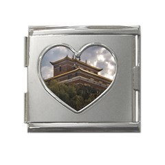 Buddhist Temple, Lavalleja, Uruguay Mega Link Heart Italian Charm (18mm)