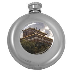 Buddhist Temple, Lavalleja, Uruguay Round Hip Flask (5 oz)