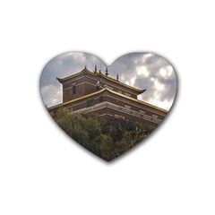 Buddhist Temple, Lavalleja, Uruguay Rubber Heart Coaster (4 pack)