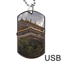 Buddhist Temple, Lavalleja, Uruguay Dog Tag Usb Flash (two Sides) by dflcprintsclothing