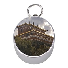 Buddhist Temple, Lavalleja, Uruguay Mini Silver Compasses by dflcprintsclothing