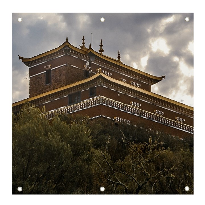 Buddhist Temple, Lavalleja, Uruguay Banner and Sign 4  x 4 