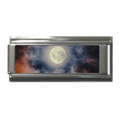 Dark Full Moonscape Midnight Scene Superlink Italian Charm (9mm) by dflcprintsclothing